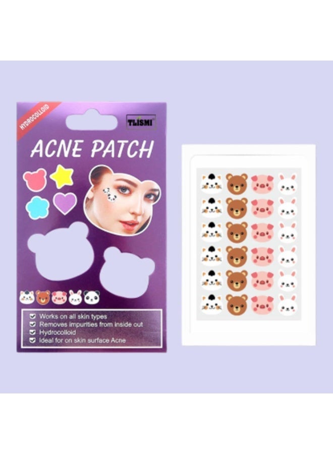 Multi-shaped acne patches, gentle on the face, hydrocolloid overnight acne-absorbing patches | Lightweight, waterproof treatment patches for all skin types (24 to 36 patches per pack) - Image 3